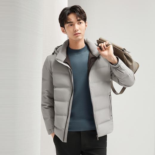 【白鸭绒】柒牌可卸连帽羽绒服男冬季新品时尚休闲舒适保暖厚外套	127E71710 商品图1