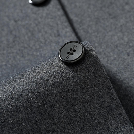 【可拆卸加绒内胆】【绵羊毛】【新款DXS】大依优型大码中长款翻领羊毛呢大衣外套商务夹克男宽松加肥加大码上衣胖子正装休闲 商品图6