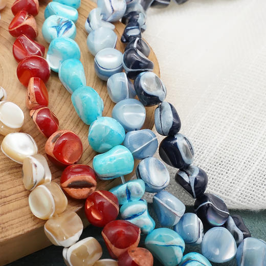 珍珠石7mm珠料意卡米诺手串念珠单颗珠子散珠半成品 商品图9