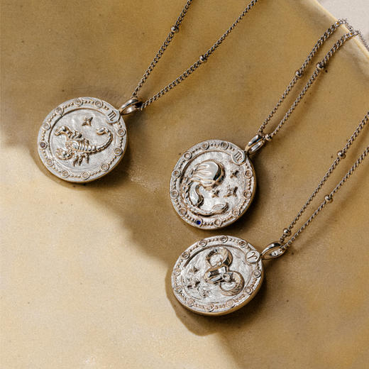 ARSIS银饰｜印记系列 星座浮雕银币项链 商品图1