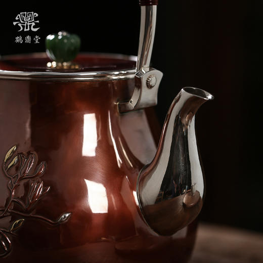 鹤鼎堂银壶于飞系列晏兮汤沸錾刻秀丽多姿（铜包银）（缺货） 商品图1