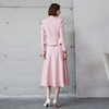 IWY/新中式轻国风套装长袖外套通勤粉色职业装洋气伞裙长裙C2040+S2102-P 商品缩略图3