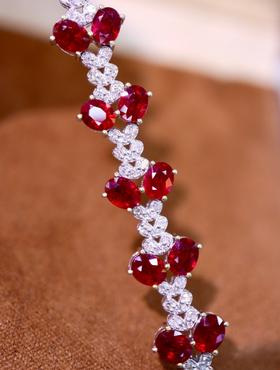 10.01克拉红宝石手链