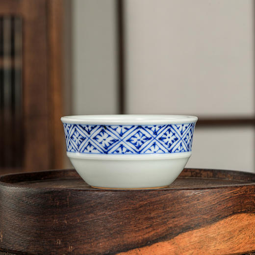 溪兰仰元-荷塘月色洒蓝杯 商品图1