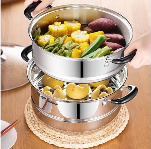 苏泊尔（SUPOR）（510543）蒸锅304不锈钢双层加厚复底汤锅蒸笼燃气电磁炉通用 SZ28B46 商品图4