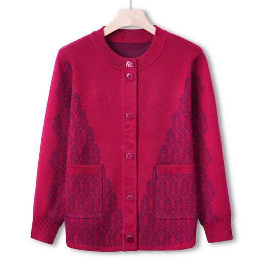 【中老年新款针织衫】开衫大码妈妈装 秋季毛衣外套 老人奶奶宽松上衣女  商品图6