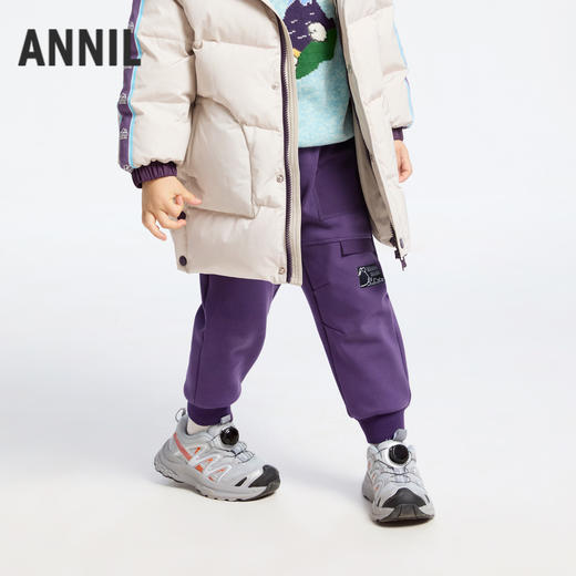 男童海岛绒保暖夹裤冬季新款安奈儿童装实体店同款XB446838 商品图1