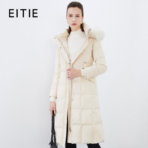 EITIE爱特爱冬季新款连帽加厚保暖羽绒服女中长款7611317 商品图0