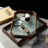 「数款可选！玻璃托盘」海棠压花玻璃托盘 复古长方形茶盘收纳整理家居饰品茶水杯子水果点心盘 商品缩略图0