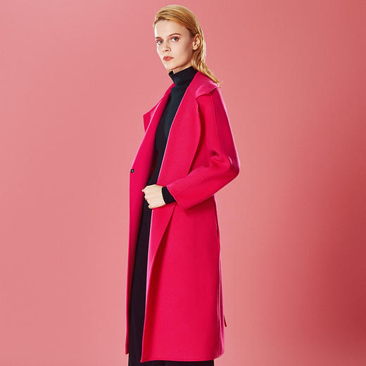 EITIE爱特爱冬季新款柔软保暖直筒显瘦毛呢大衣8014715 商品图3