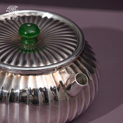 鹤鼎堂银壶于野系列翕河镜面急须（银色）（缺货） 商品图1