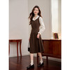 【专属特价】熙世界法式复古假两件长袖连衣裙女2025秋冬新款正式场合气质裙子 商品缩略图4