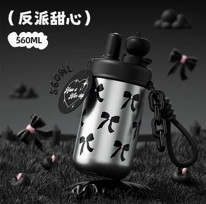 世大家苹果屋保温杯(陶瓷)反派甜心(黑) 商品图0