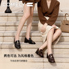 康莉KYQ2K573乐福鞋女厚底秋季商场新款黑色一脚蹬增高商务圆头粗跟 商品缩略图1