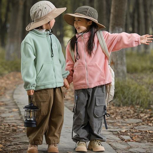 2024秋冬季A类儿童双面摇粒绒外套新款男童加厚保暖女童宝宝抓绒上衣 商品图2