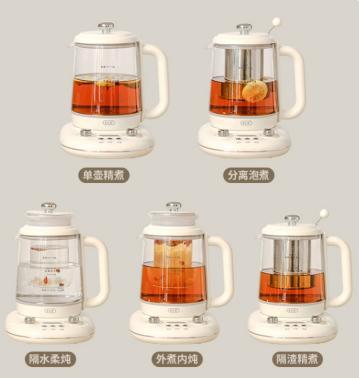 多功能实用养生壶  | 煮茶泡茶烧水家用炖煮  一台养生壶=电热水壶+煮茶壶+保温壶+汤锅 一壶多用，让养生变得更简单~可预约自动保温！使用超便捷~ 商品图12