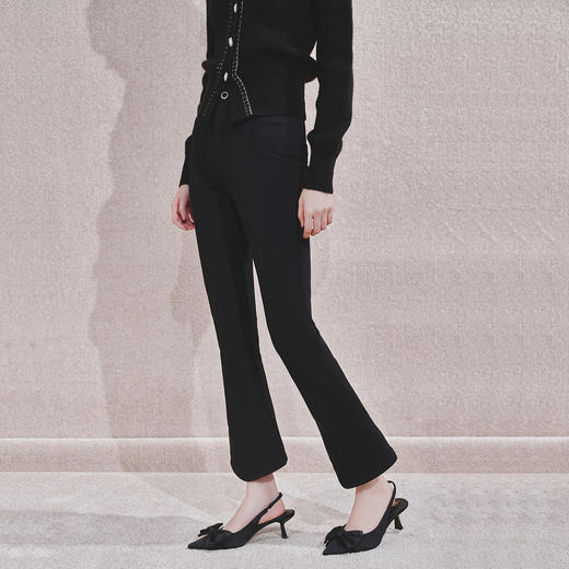 MAXRIENY 休闲感高腰长裤2024冬喇叭裤 商品图4