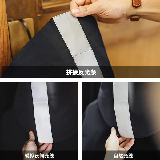 工装优选美式复古中长款海军派克风衣宽松防风连帽夹克外套男秋季 商品图3