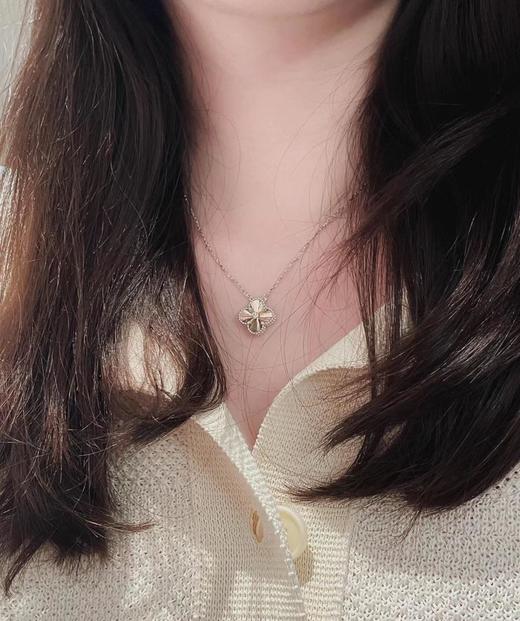 梵克雅宝2024限量拼色镭射带钻四叶草项链（XTY） 商品图10