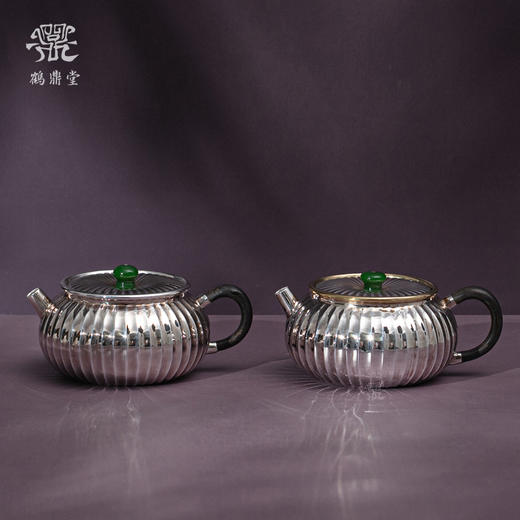 鹤鼎堂银壶于野系列翕河镜面急须（银色）（缺货） 商品图3