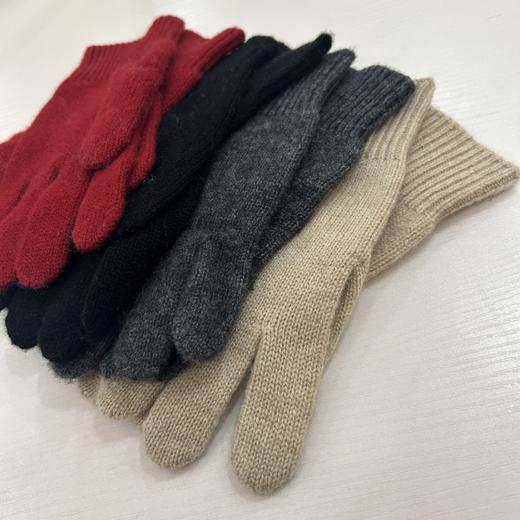 爆单！15天内发完  红莲山羊绒手套加厚保暖五指针织手套 25g/双 商品图3