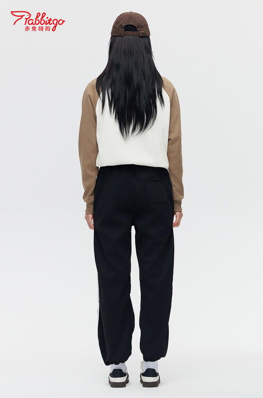 赤兔嗨购女士美式运动裤女24年新款直筒休闲束脚阔腿裤 商品图3