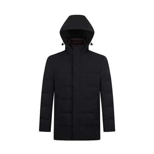 【可拆卸帽】柒牌连帽尼克服男2024秋冬新款轻商务通勤保暖厚外套	127J70160 商品图4