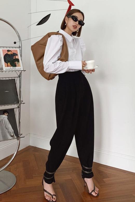 Kai & Kiera 黑色经典锥形裤 10033 商品图1