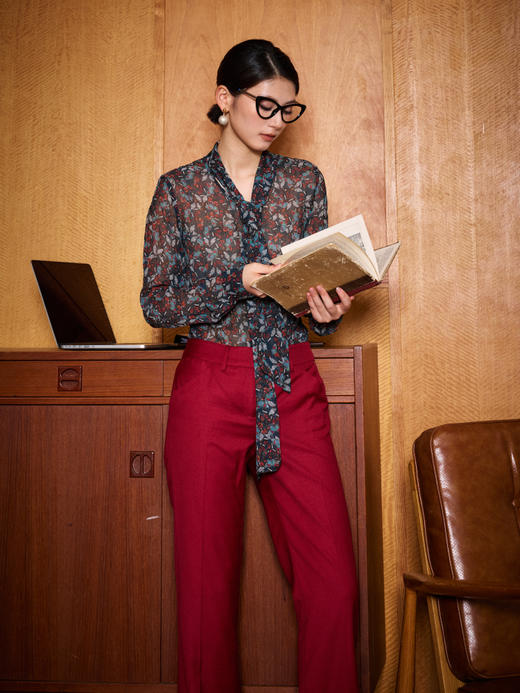 J83A2908颈袖添香春秋新款时尚正装网红小西装气质女职业装工装套装女装J83A2908 商品图4