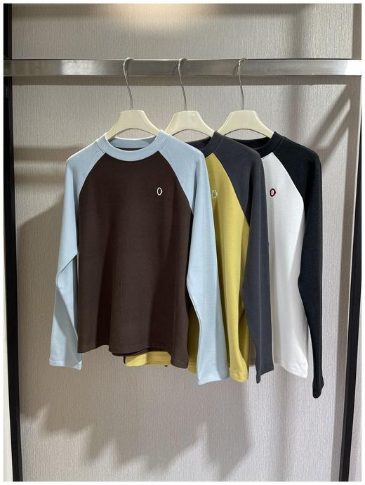 素R安高若纯元。最新拼色长袖T恤 商品图1