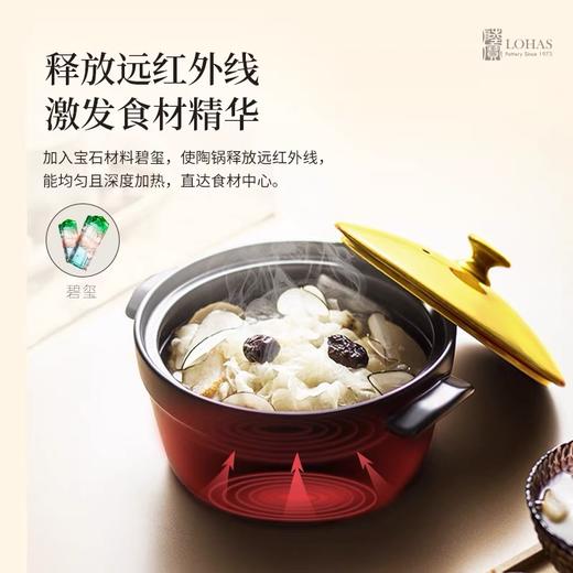 陆宝彩色陶瓷锅煮饭煲汤家用节能时尚单盖陶瓷锅砂锅送礼 洋风乐彩锅 商品图3