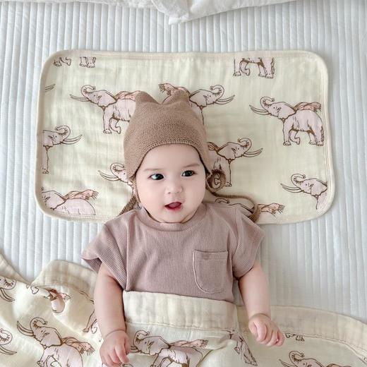 八层纱竹棉婴儿纱布枕巾 儿童枕头巾 新生儿宝宝云片枕 枕垫低枕 商品图2