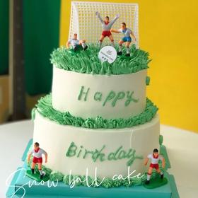 【足球创意场景装饰蛋糕】