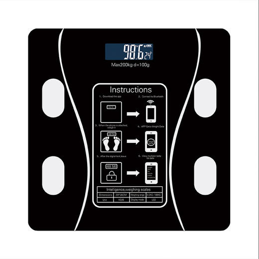 【从“心”开始，改变由内而外~】体脂称 蓝牙APP智能称 人体秤体重秤USB充电体脂称-QQ 商品图3