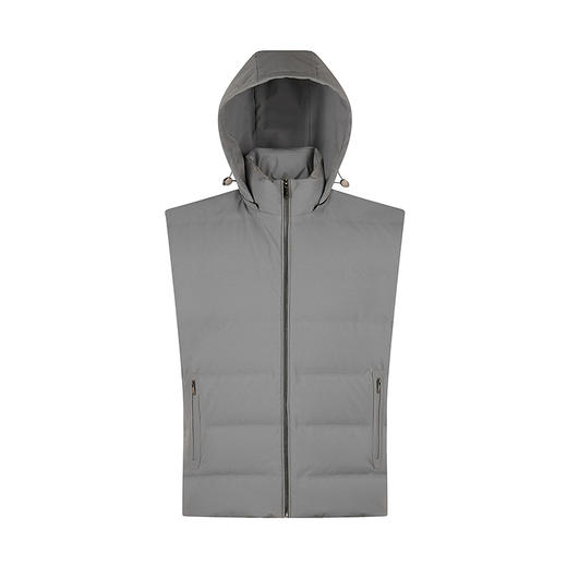 【白鸭绒】柒牌羽绒马甲男2024冬季新款可脱卸帽保暖加厚背心外套	127E71750 商品图4