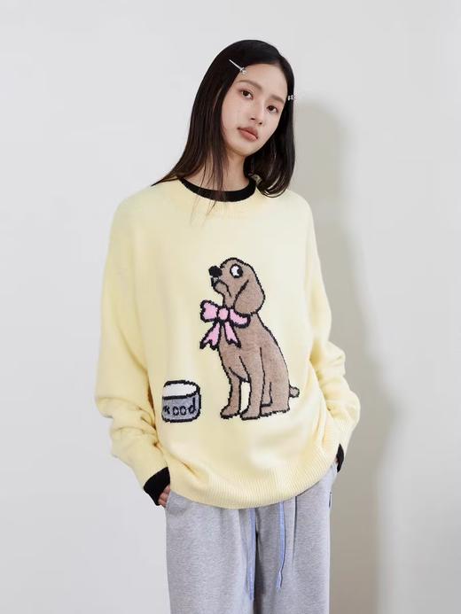 Mood Like Me/MMY2410/提花小狗涂鸦针织软糯毛衣 商品图2