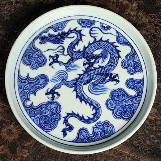 溪兰仰元-祥云升腾龙纹壶承 商品图2