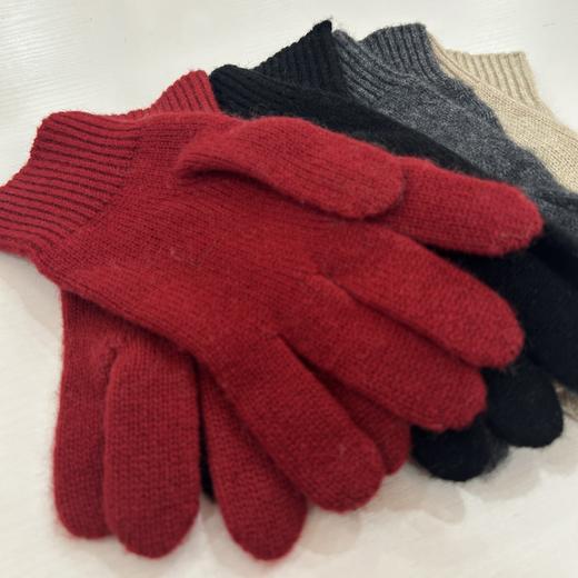 爆单！15天内发完  红莲山羊绒手套加厚保暖五指针织手套 25g/双 商品图2
