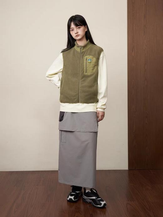 Mood Like Me/MWT2408/摇粒绒拼接格子立领保暖马甲 商品图3