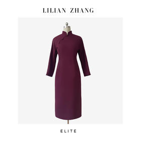 E定制—东方意蕴—中式老钱、安可拉红、景泰蓝新中式改良旗袍2401135