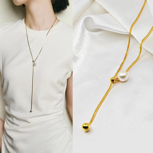 ysyf-08021【云赏珠宝】12mm简约大气天然淡水珍珠可调节长短项链s925银项链（一年免费保修，不含配件更换/镀金） 商品图8