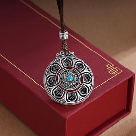 子佩集S999银【宝莲】套链项链【JFQ003】仿古莲花八宝2312