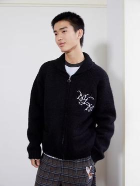 Mood Like Me/MMY2407/炸毛木木猫提花黑色毛衣