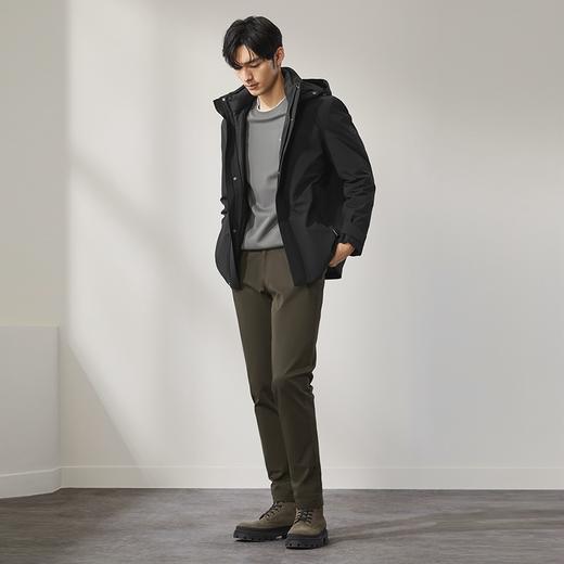【拒水羽绒】柒牌可卸连帽羽绒服男士冬季新品通勤保暖防寒厚外套	127E70810 商品图3