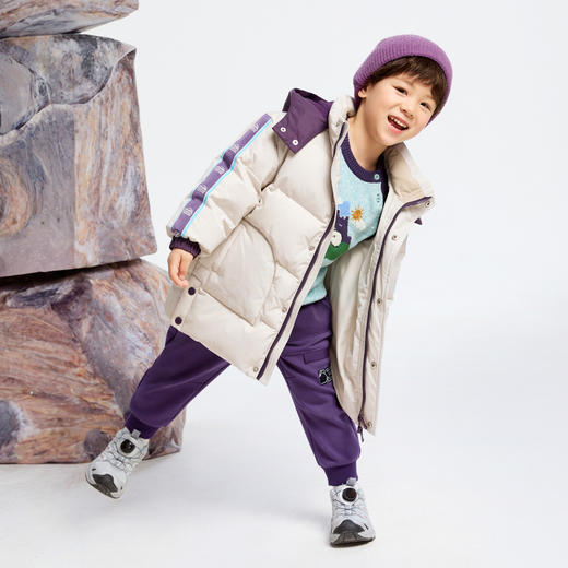 男童海岛绒保暖夹裤冬季新款安奈儿童装实体店同款XB446838 商品图3