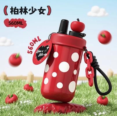 世大家苹果屋保温杯(陶瓷)柏林少女(红) 商品图0