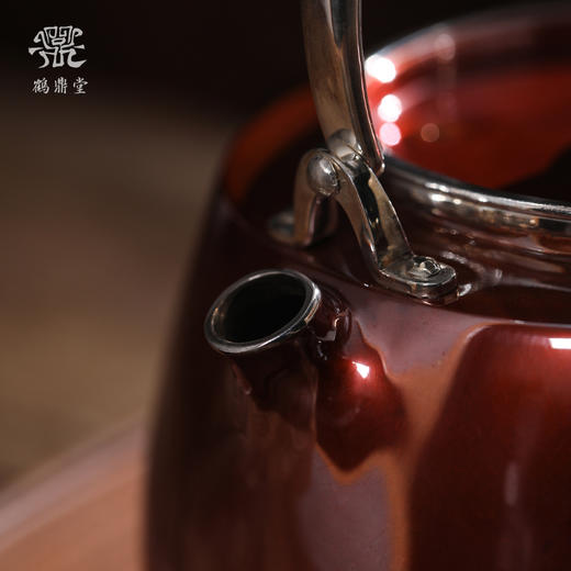鹤鼎堂银壶于渚系列天保錾刻龙诗句汤沸（缺货） 商品图4