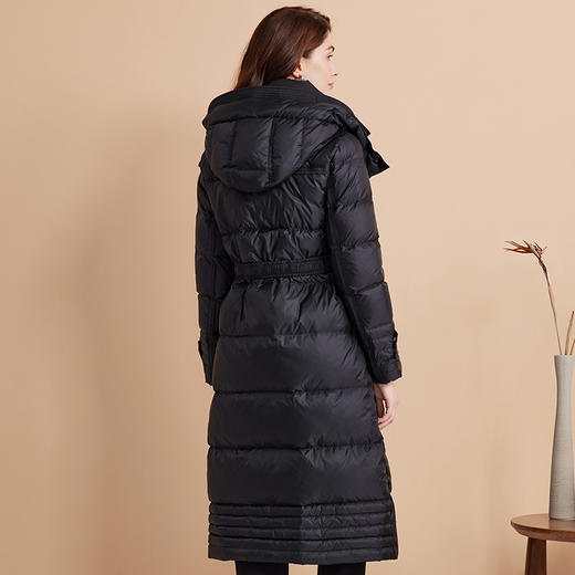 EITIE爱特爱冬季新款连帽百搭纯色女中长款羽绒服7611318 商品图10