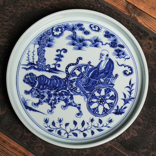 溪兰仰元-周棋稳内鬼谷字大茶盘 商品图1