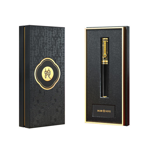 2025蛇年生肖纪念银钢笔 英雄钢笔 商务送礼 商品图0